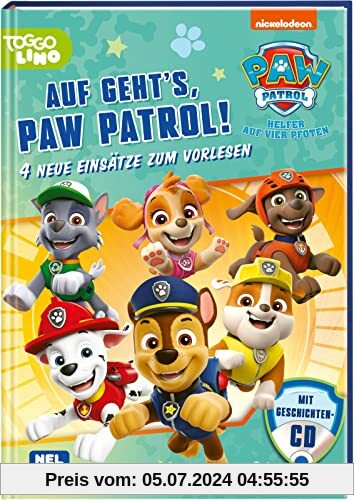 PAW Patrol: PAW Patrol: Auf geht's PAW Patrol!: 4 neue Einsätze zum Vorlesen – Mit Geschichten-CD! | (ab 3 Jahren)
