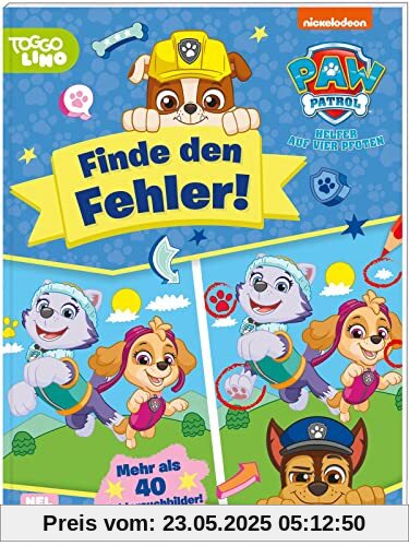PAW Patrol: PAW Patrol: Finde den Fehler!: Mehr als 40 Fehlersuchbilder | (ab 4 Jahren)