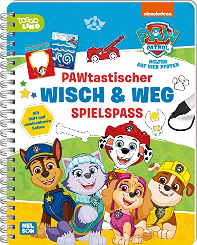 PAW Patrol Mitmachbuch: PAWtastischer Wisch & Weg Spielspaß: mit abwischbaren Seiten und Stift | Für Kinder ab 4 Jahren von Nelson