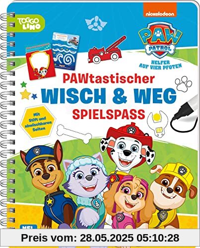 PAW Patrol: PAWtastischer Wisch & Weg Spielspaß: mit abwischbaren Seiten und Stift | Buch zum spielerischen Lernen (ab 4 Jahren)