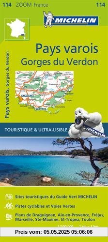 PAYS VAROIS 11114 CARTE ZOOM MICHELIN KAART