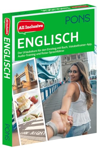 PONS All Inclusive Sprachkurs Englisch: Der Urlaubskurs für den Einstieg mit Buch, Vokabeltrainer-App, Audio-Training und Reise-Sprachführer