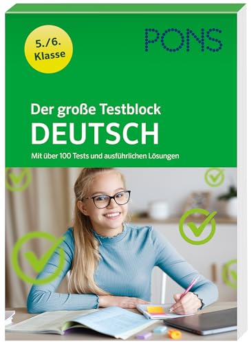 PONS Der große Testblock Deutsch 5./6. Klasse: Mit über 100 Tests und ausführlichen Lösungen von Klett Lerntraining