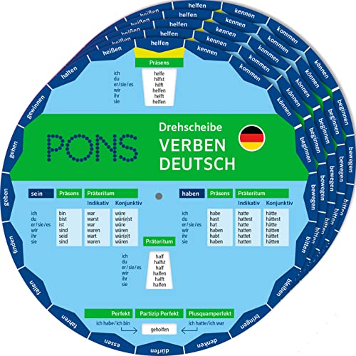 PONS Drehscheibe Verben Deutsch: Unregelmäßige Verben schnell nachschauen Verpackungseinheit 5 Exemplare (5 x 3-12-516376-5)