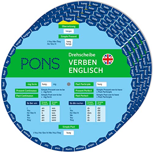 PONS Drehscheibe Verben Englisch: Unregelmäßige Verben schnell nachschauen Verpackungseinheit 5 Exemplare (5 x 3-12-516371-4)