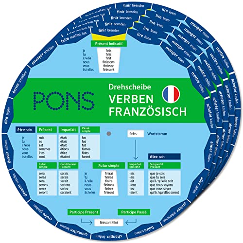 PONS Drehscheibe Verben Französisch: Unregelmäßige Verben schnell nachschauen Verpackungseinheit 5 Exemplare (5 x 3-12-516372-2) von PONS Langenscheidt GmbH