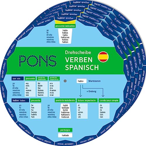 PONS Drehscheibe Verben Spanisch: Unregelmäßige Verben schnell nachschauen Verpackungseinheit 5 Exemplare (5 x 3-12-516374-9) von PONS Langenscheidt GmbH
