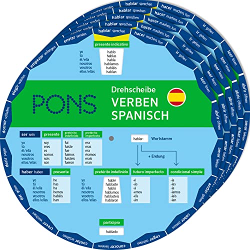 PONS Drehscheibe Verben Spanisch: Unregelmäßige Verben schnell nachschauen Verpackungseinheit 5 Exemplare (5 x 3-12-516374-9)
