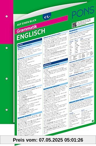 PONS Grammatik auf einen Blick Englisch PONS Grammatik auf einen Blick Englisch