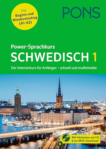 PONS Power-Sprachkurs Schwedisch 1: Schwedisch lernen für Anfänger mit Buch, Download und Online-Tests