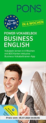PONS Power-Vokabelbox Business English in 4 Wochen: 800 Vokabelkarten plus Wortschatztrainer-App
