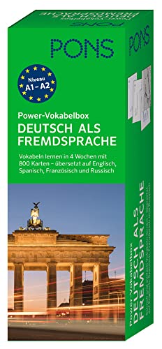 PONS Power-Vokabelbox Deutsch als Fremdsprache: Deutsch-Vokabeln lernen mit 800 Karten übersetzt auf Englisch, Spanisch, Französisch und Russisch von PONS Langenscheidt GmbH