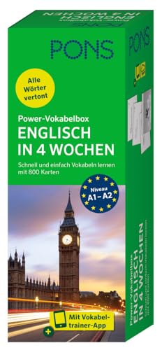 PONS Power-Vokabelbox Englisch: Schnell und einfach Vokabeln lernen mit 800 Karten