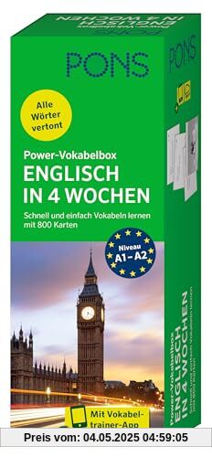 PONS Power-Vokabelbox Englisch: Schnell und einfach Vokabeln lernen mit 800 Karten