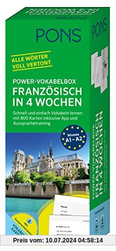 PONS Power-Vokabelbox Französisch - Schnell und einfach Vokabeln lernen mit 800 Karten inklusive App und Aussprachetraining