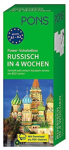 PONS Power-Vokabelbox Russisch in 4 Wochen: Schnell Russisch-Vokabeln lernen mit 800 Karten