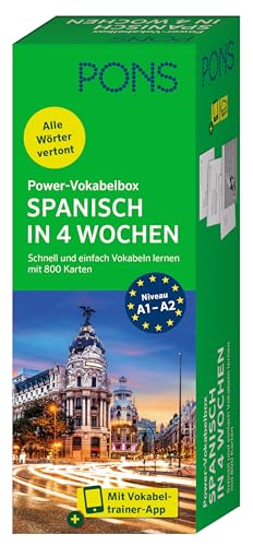 PONS Power-Vokabelbox Spanisch: Schnell und einfach Vokabeln lernen mit 800 Karten