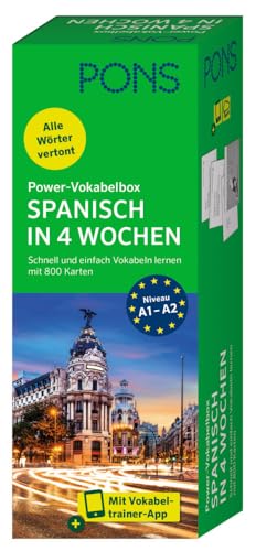 PONS Power-Vokabelbox Spanisch: Schnell und einfach Vokabeln lernen mit 800 Karten