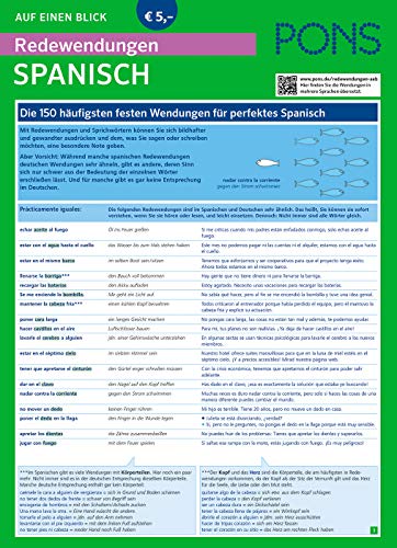 PONS Redewendungen auf einen Blick Spanisch: Die 150 wichtigsten Redewendungen mit Übersetzung und Beispielen für authentisches Spanisch (PONS auf einen Blick)