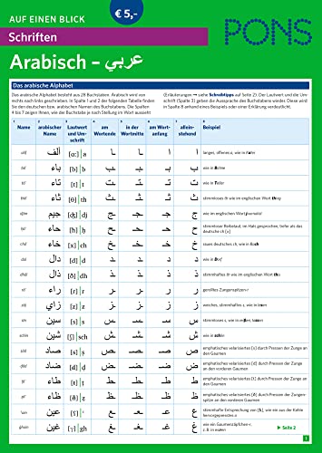 PONS Schriften aeB Arabisch (PONS Auf einen Blick)