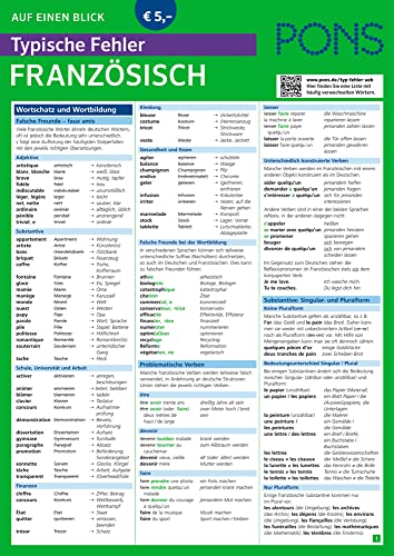 PONS Typische Fehler auf einen Blick Französisch - So vermeiden Sie die häufigsten sprachlichen Fettnäpfchen! (PONS Auf einen Blick) von Pons GmbH