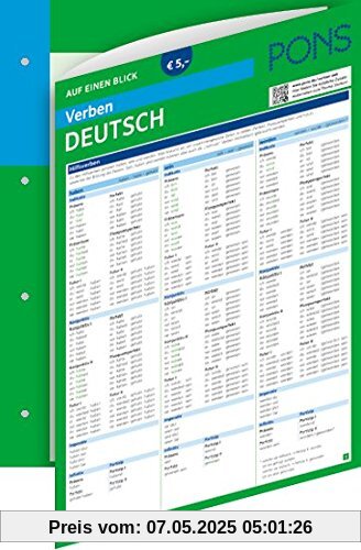 PONS Verben auf einen Blick Deutsch PONS Verben auf einen Blick Deutsch