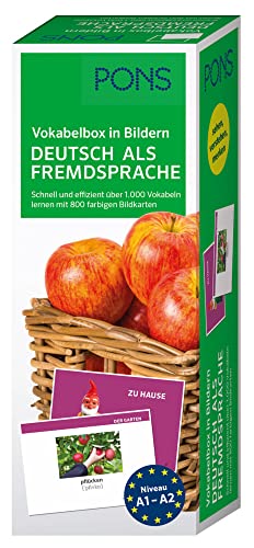 PONS Vokabelbox in Bildern Deutsch als Fremdsprache: Schnell und effizient über 1.000 Vokabeln lernen mit 800 farbigen Bildkarten: Schnell und ... farbigen Bildkarten. Mit Zugang zu PONS-App. PONS Vokabelbox in Bildern Deutsch als Fremdsprache: Schnell und effizient über 1.000 Vokabeln lernen mit 800 farbigen Bildkarten: Schnell und ... farbigen Bildkarten. Mit Zugang zu PONS-App. von Pons GmbH