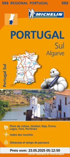 PORTUGAL SUL, ALGARVE 11593 CARTE ' REGIONAL ' MICHELIN KAART PORTUGAL SUL, ALGARVE 11593 CARTE ' REGIONAL ' MICHELIN KAART