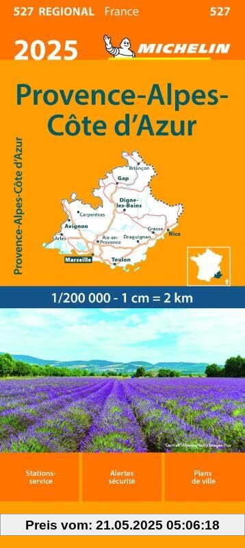 PROVENCE CÔTE D'AZUR 10527 2025: wegenkaart schaal 1:200.000 (Regionale kaarten Michelin)