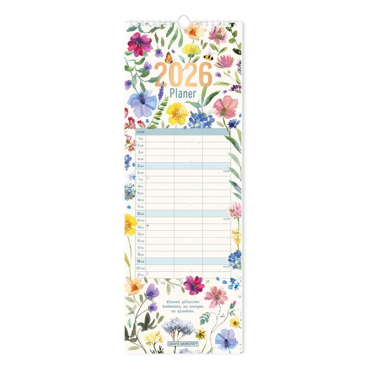 Paarplaner 2026 Floral von Grafik Werkstatt