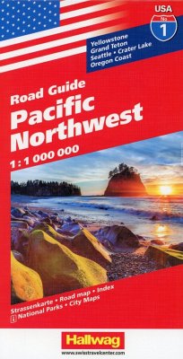 Pacific Northwest Straßenkarte 1:1 Mio. Road Guide Nr. 1 von Hallwag Kümmerly & Frey