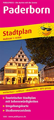 Paderborn: Touristischer Stadtplan mit Sehenswürdigkeiten und Straßenverzeichnis. 1 : 14 000 (Stadtplan: SP) von Publicpress
