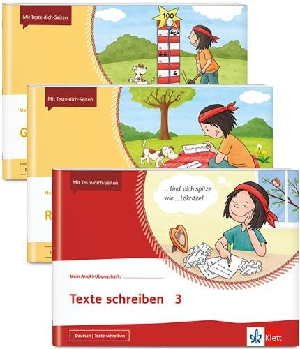 Paket Deutsch 3: 3 Hefte im Paket: Richtig schreiben, Grammatik üben, Texte schreiben Klasse 3 (Mein Anoki-Übungsheft)