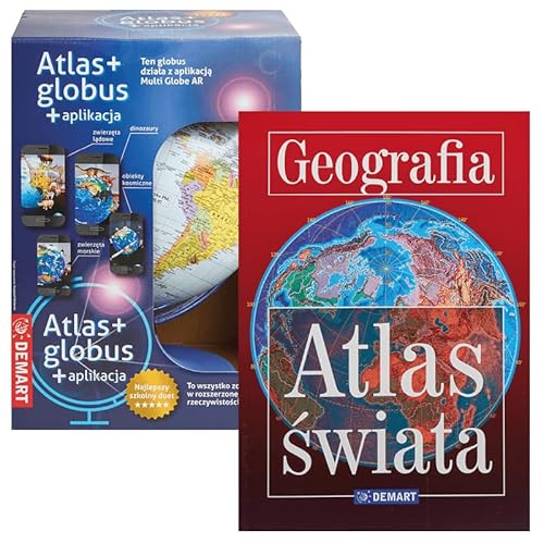 Pakiet edukacyjny Globus polityczny + Atlas geograficzny świata Pakiet edukacyjny Globus polityczny + Atlas geograficzny świata