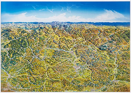 Panoramaposter Franken, Planokarte von GeoMap