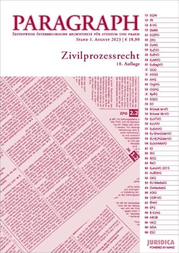 Paragraph - Zivilprozessrecht (Edition Juridica) von MANZ Verlag Wien
