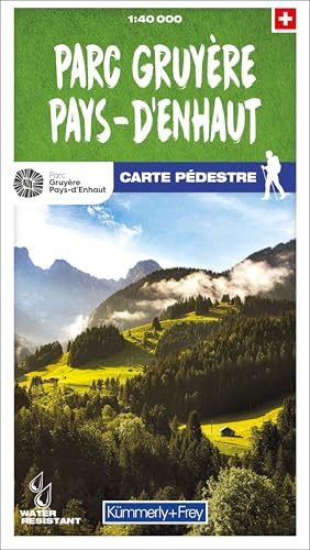 Kümmerly+Frey Wanderkarte Parc Gruyère, Pays-d’Enhaut 1:40.000: Wetterfest, matt laminiert und mit free Download von Hallwag Kümmerly+Frey
