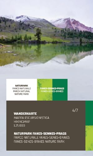 Parco Naturale Fanes-Sennes: Tabacco Wanderkarte (Carta topografica in scala 1:25.000) von Tabacco editrice