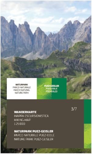 Parco Naturale Puez-Geisler: Tabacco Wanderkarte (Carta topografica in scala 1:25.000) von Tabacco editrice