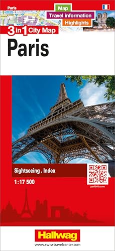 Hallwag Stadtplan Paris: 3 in 1: Stadtplan, Reiseinformationen und Highlights!