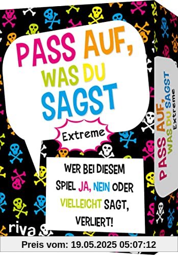 Pass auf, was du sagst – Extreme: Wer bei diesem Spiel »Ja«, »Nein« oder »Vielleicht« sagt, verliert! | Das Original. Das perfekte Geschenk zu Geburtstag, Weihnachten. Ab 18 Jahren Pass auf, was du sagst – Extreme: Wer bei diesem Spiel »Ja«, »Nein« oder »Vielleicht« sagt, verliert! | Das Original. Das perfekte Geschenk zu Geburtstag, Weihnachten. Ab 18 Jahren