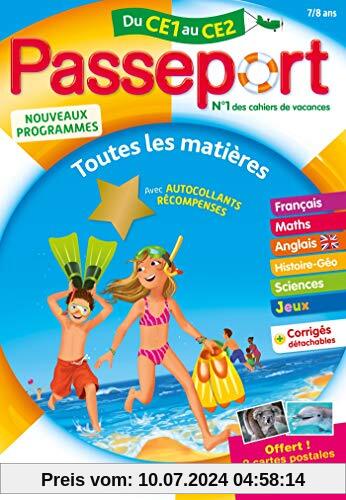 Passeport - Du CE1 au CE2 (7-8 ans) - Cahier de vacances 2021