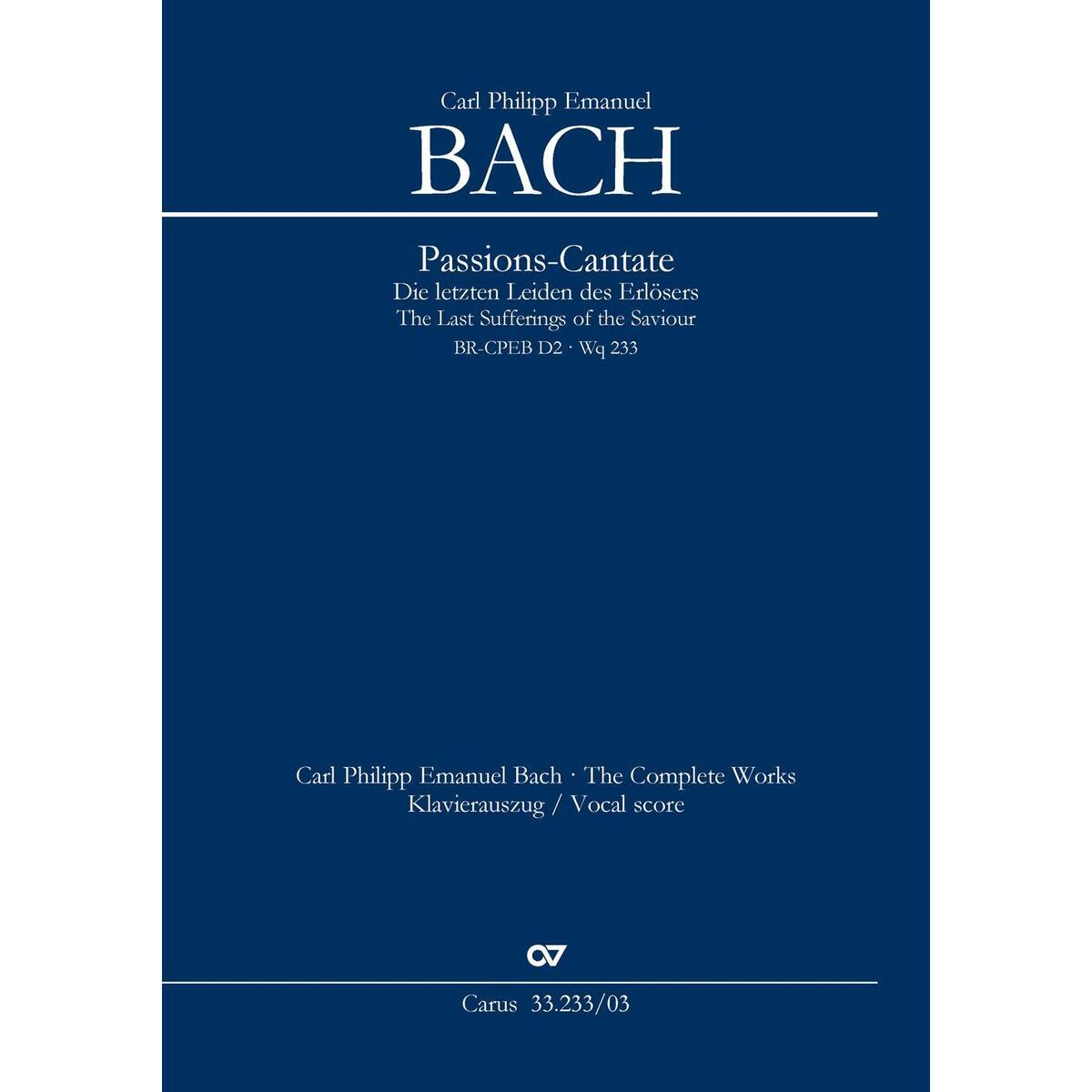 Passions-Cantate (Klavierauszug) von Carus-Verlag Stuttgart