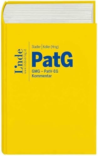 PatG | Patentgesetz: GMG - PatV-EG | Kommentar von Linde, Wien