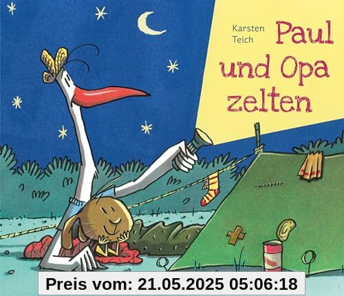 Paul und Opa zelten