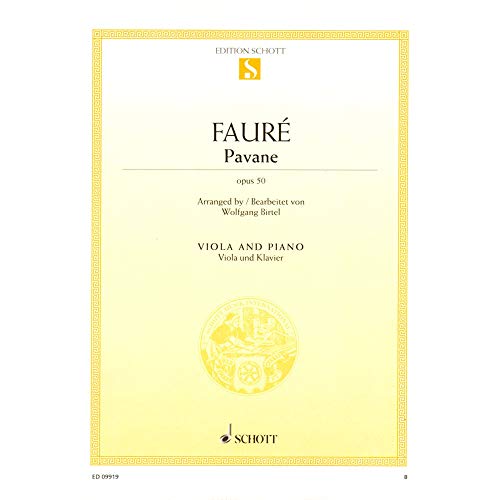 Pavane: op. 50. Viola und Klavier. (Edition Schott Einzelausgabe)
