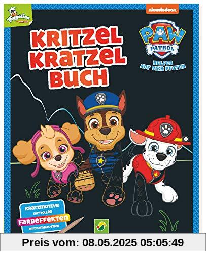 Paw Patrol - Kritzel-Kratzel-Buch: Auskratzmotive mit tollen Farbeffekten. Mit Bambus-Stick