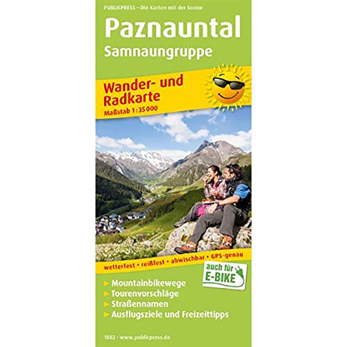 Paznauntal, Samnaungruppe: Wander- und Radkarte mit Ausflugszielen & Freizeittipps, wetterfest, reißfest, abwischbar, GPS-genau. 1:35000 (Wander- und Radkarte: WuRK) von Publicpress