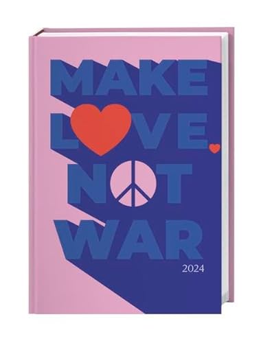 Peace Kalenderbuch A5 2024. Friedens-Kunst im Taschenformat: Mit diesem Terminkalender für unterwegs behalten Sie immer den Überblick! Praktischer Planer mit Illustrationen von Heye