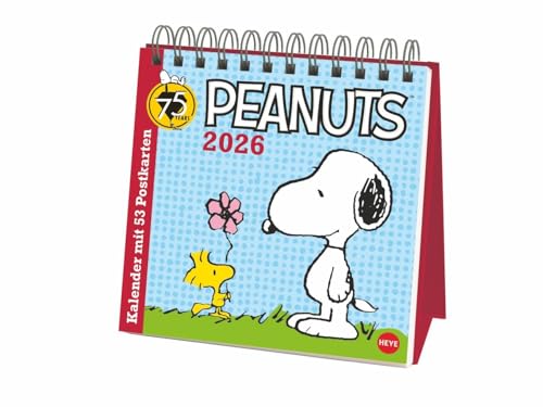 Peanuts Premium-Postkartenkalender 2026: Kultiger Tischkalender mit 53 Postkarten von Snoopy, Charlie Brown und Co. Kalender zum Aufstellen mit ... oder Verschicken. (Postkartenkalender Heye) von Heye